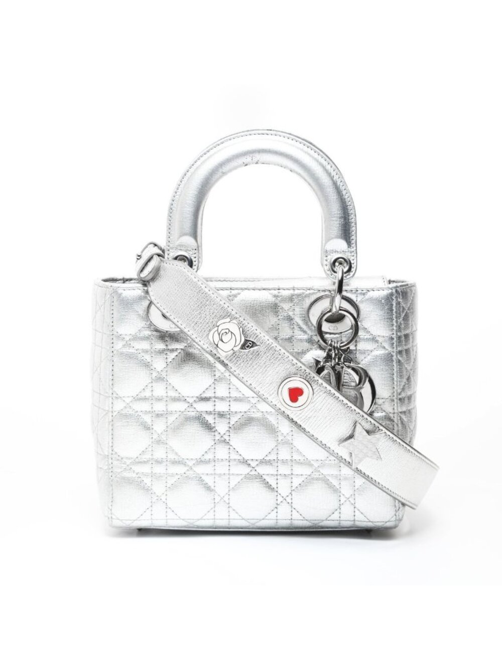 Dior Handbag Lady Dior Cannage Metallic - Picture 1 of 10